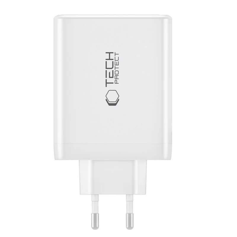 Tech-Protect 100W Multiport Schnell-Ladegerät für MacBook Air/Pro, IPhone und iPad - weiß