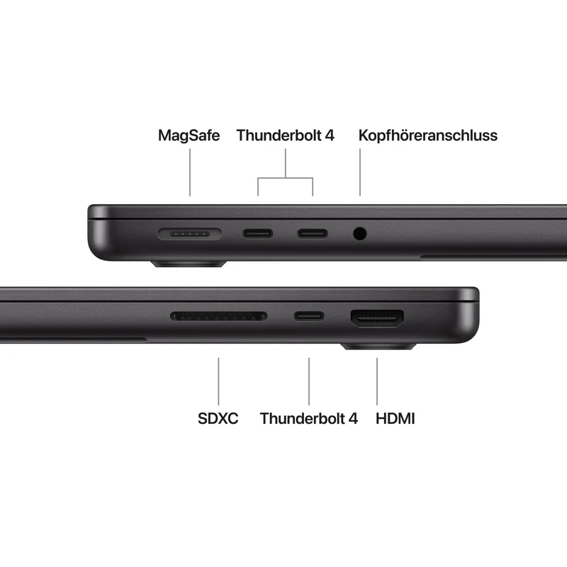 MacBook Pro 14 Zoll mit M5 Chip mit 10-Core CPU und 10-Core GPU, 24GB, 1TB SSD, Space Schwarz