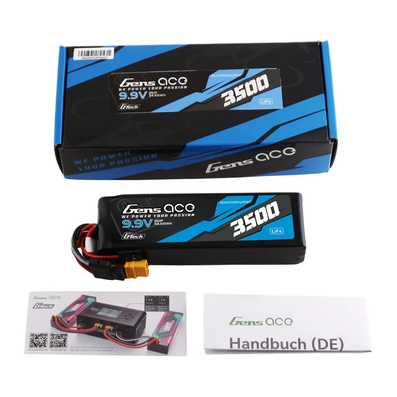 Gens Ace Mini G-Tech 3500mAh 9,9V 3S1P 20C Li-Fe Akku für Empfänger