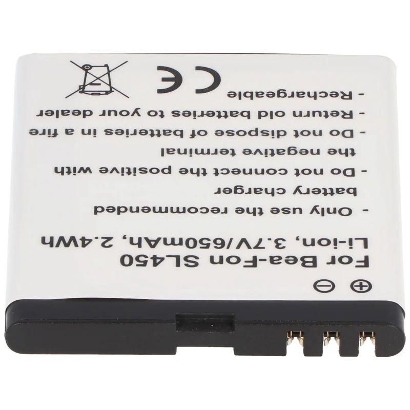 AccuCell Akku passend für Bea-Fon SL450, SL560 3,7 Volt 650mAh