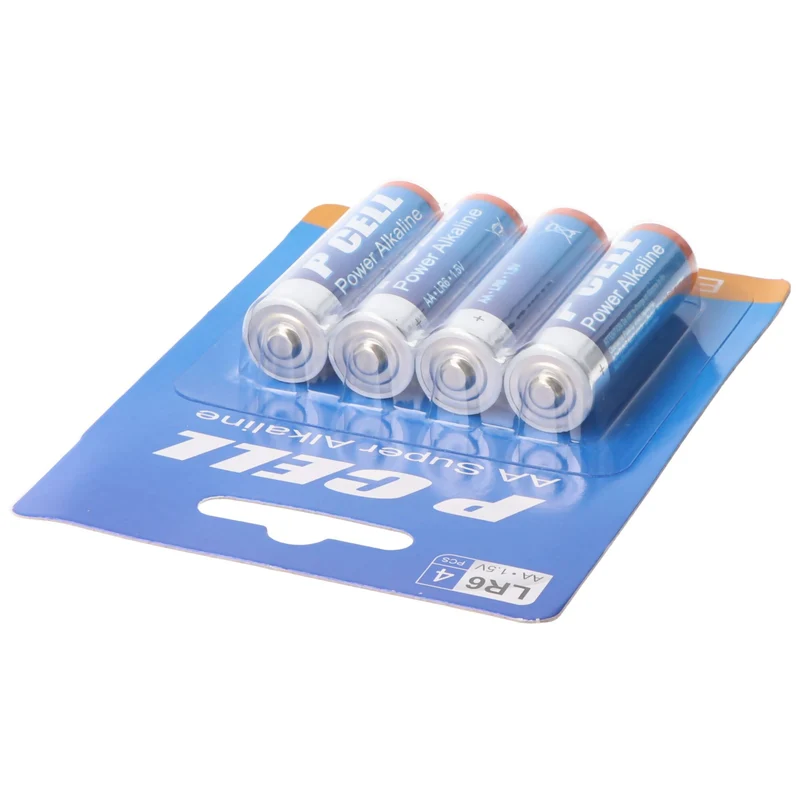 AccuCell P-Cell Mignon AA Batterien im praktischen 4er Set, 4 Stück LR6 1,5V Batterie