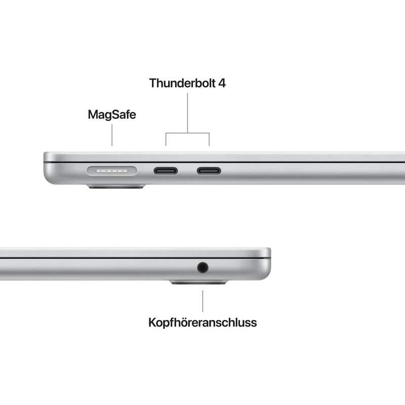 MacBook Air 13 Zoll mit M5 chip, 10-core CPU und 8-core GPU, 16GB, 512GB SSD, Silber