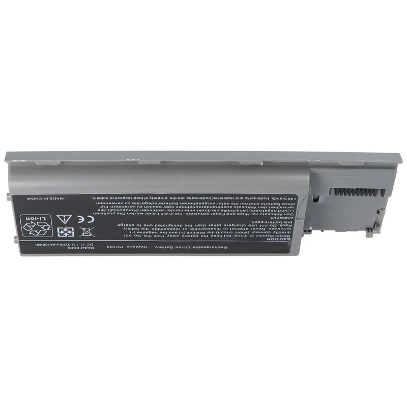 AccuCell Akku passend für Dell Latitude D620, Li-Ion, 11,1V, 5200mAh, 57,7Wh, grey metallic