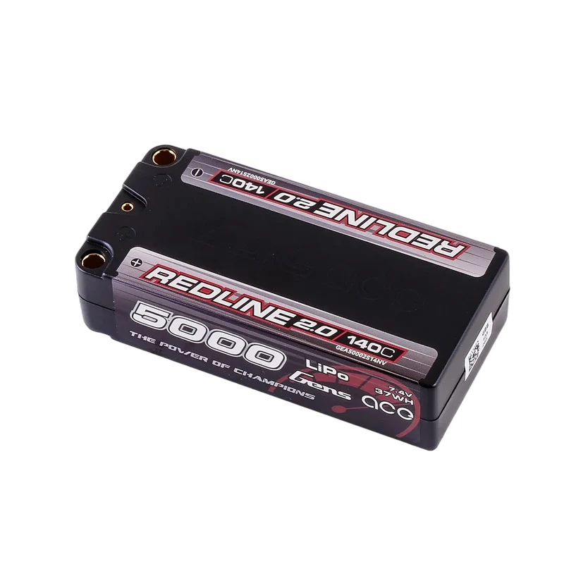 Gens ace Redline 2.0 5000mAh 2S 140C Shorty Lipo-Akku mit 5,0mm Bullet-Stecker