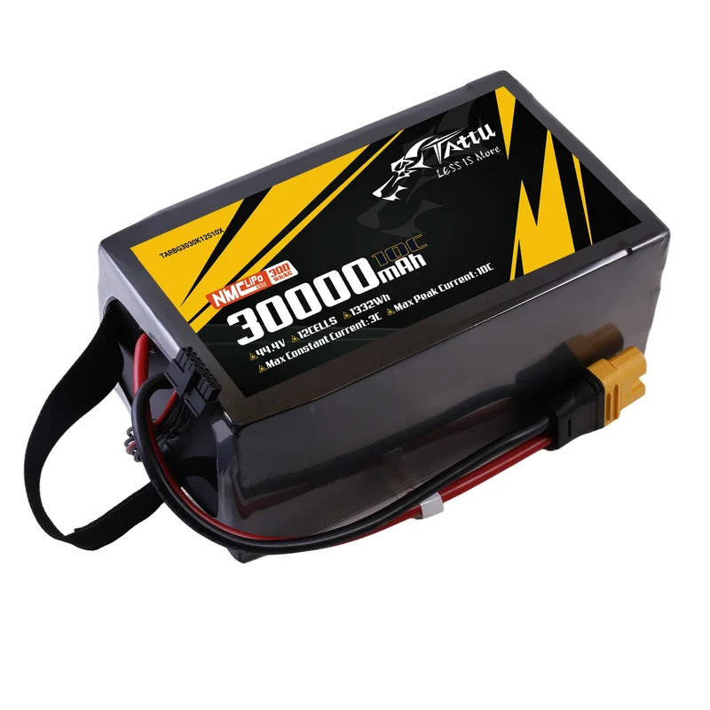 Tattu Semi-Solid State 300Wh/kg 30000mAh 10C 44,4V 12S1P LiPo-Akkupack mit AS150U-F