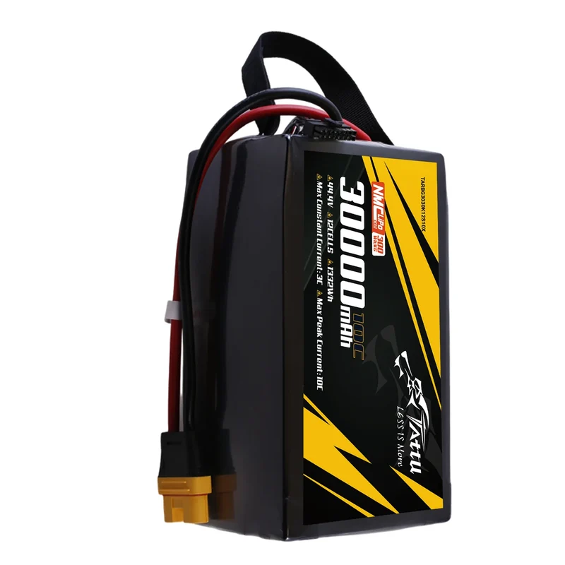 Tattu Semi-Solid State 300Wh/kg 30000mAh 10C 44,4V 12S1P LiPo-Akkupack mit AS150U-F