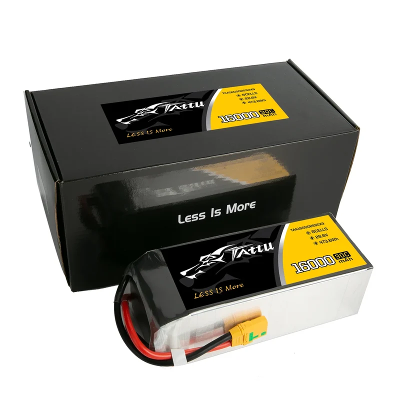 Tattu 16000mAh 29,6V 8S1P 30C 473,6Wh LiPo-Akku mit XT90-S