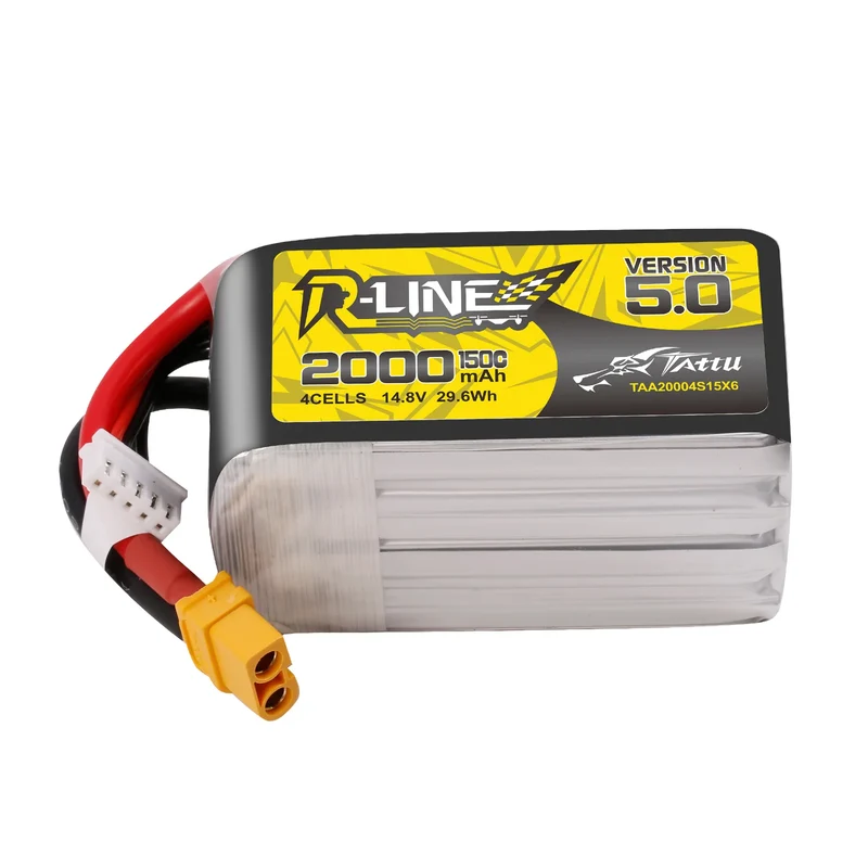Tattu R-Line Version 5.0 2000mAh 14,8V 150C 4S1P LiPo-Akkupack mit XT60-Stecker