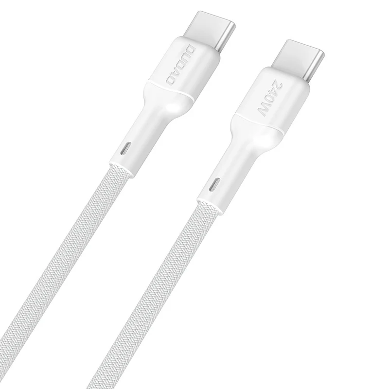 Dudao Premium USB-C auf USB-C 2m Kabel 240W USB 2.0 - Weiß