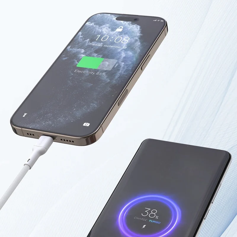Dudao Premium USB-C auf USB-C 2m Kabel 240W USB 2.0 - Weiß
