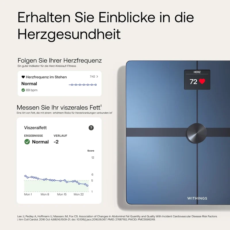 Withings Body SMART WLAN- Körperwaage - Schwarz