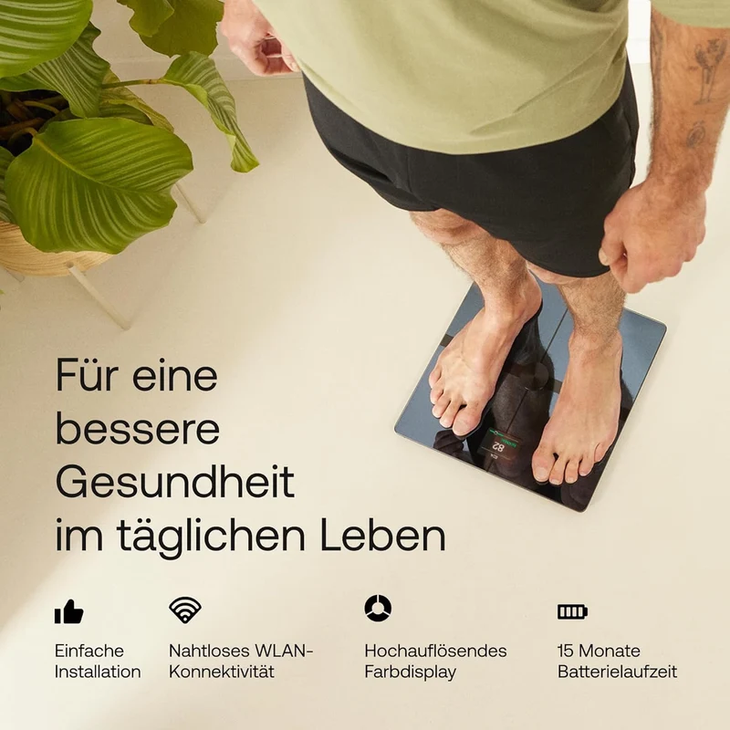 Withings Body SMART WLAN- Körperwaage - Schwarz