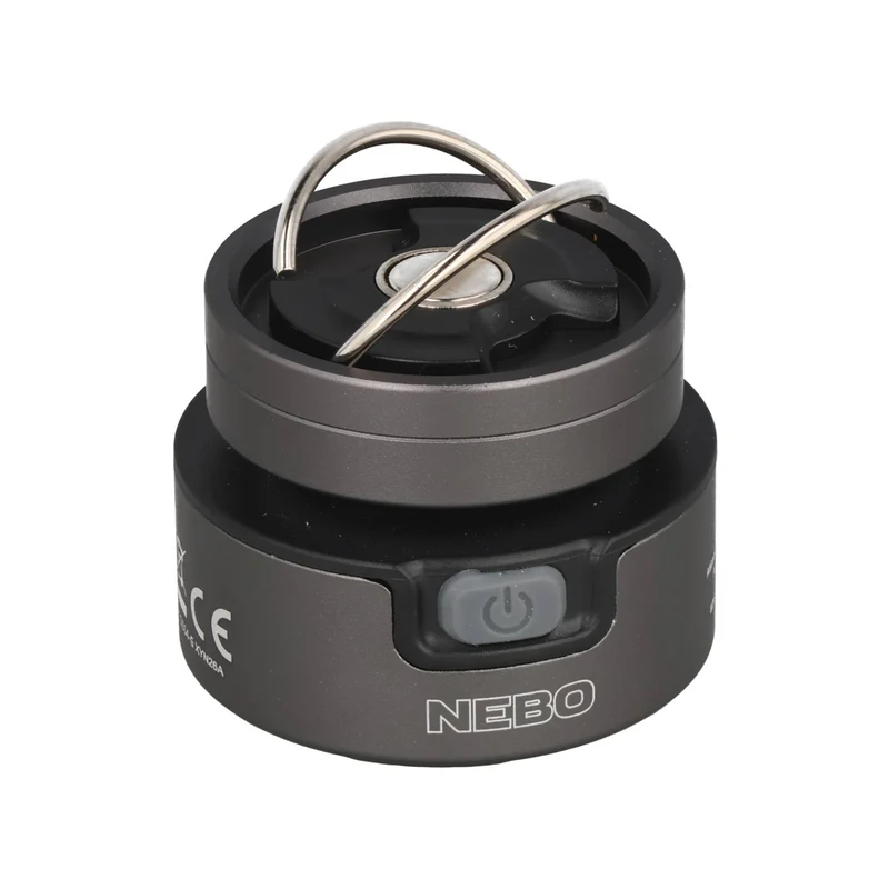 NEBO POPPY PUCK – 2-in-1 Taschenlampe und Laterne, Lithium-Ionen (Li-Ion) Akku, 3,7 V und 235 mAh, 300 Lumen, Schwarz