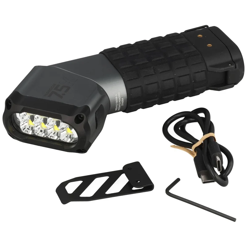 NEBO PARADIGM 7500, Taschenlampe, 7500 Lumen, Leuchtweite 237 Meter, 4000mAh Lithium-Ionen, 7,4 Volt, Schwarz