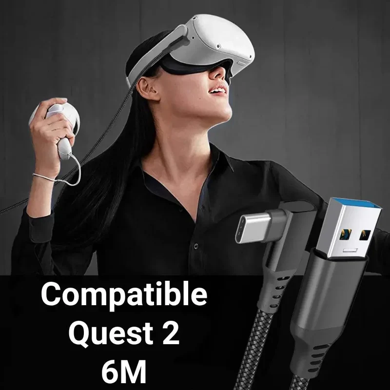 Câble Oculus Quest 2, 6 mètres