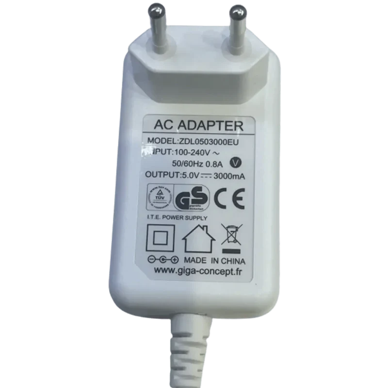Alimentation 220V AC/DC 5v 3A 5.5x2.1mm 1.5M