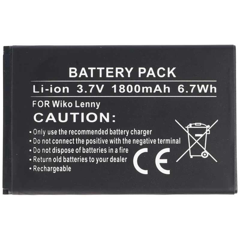 AccuCell Wiko Lenny Akku Li-Ion als Ersatz-Akku mit 1800mAh, B1510013109