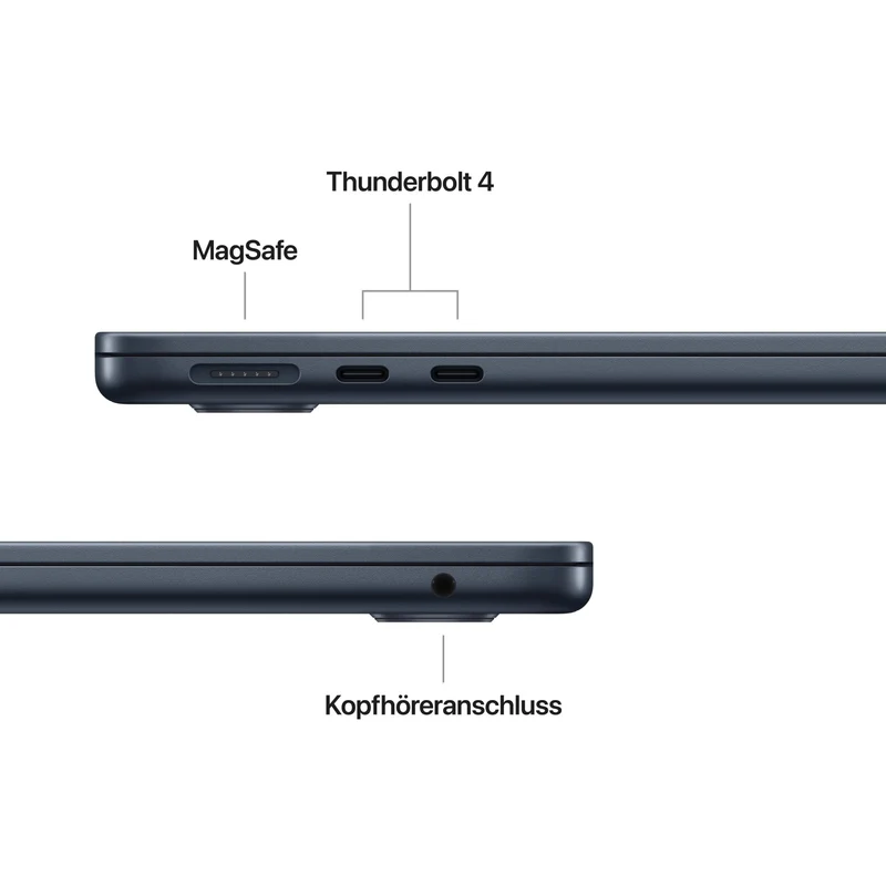 MacBook Air 13 Zoll mit M5 chip, 10-core CPU und 10-core GPU, 16GB, 1TB SSD, Mitternacht