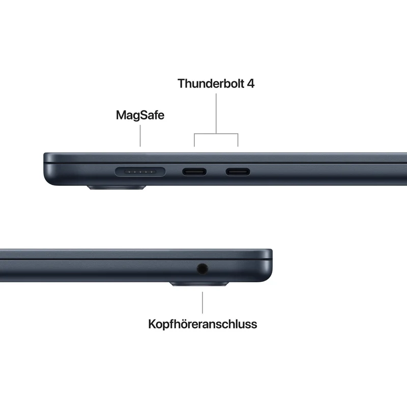 MacBook Air 15 Zoll mit M5 chip, 10-core CPU und 10-core GPU, 16GB, 1TB SSD, Mitternacht