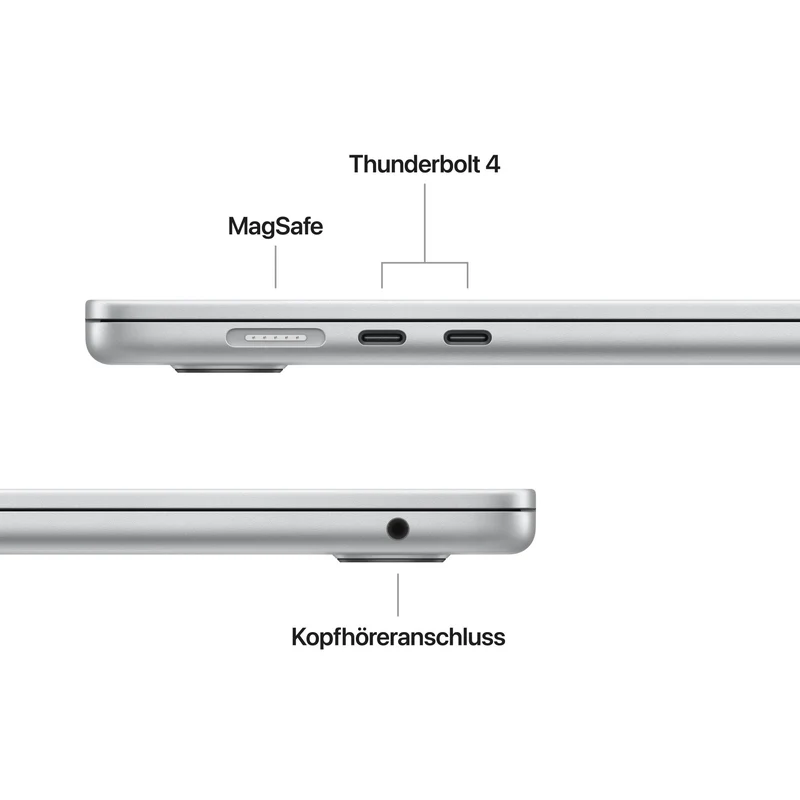 MacBook Air 15 Zoll mit M5 chip, 10-core CPU und 10-core GPU, 16GB, 512GB SSD, Silber