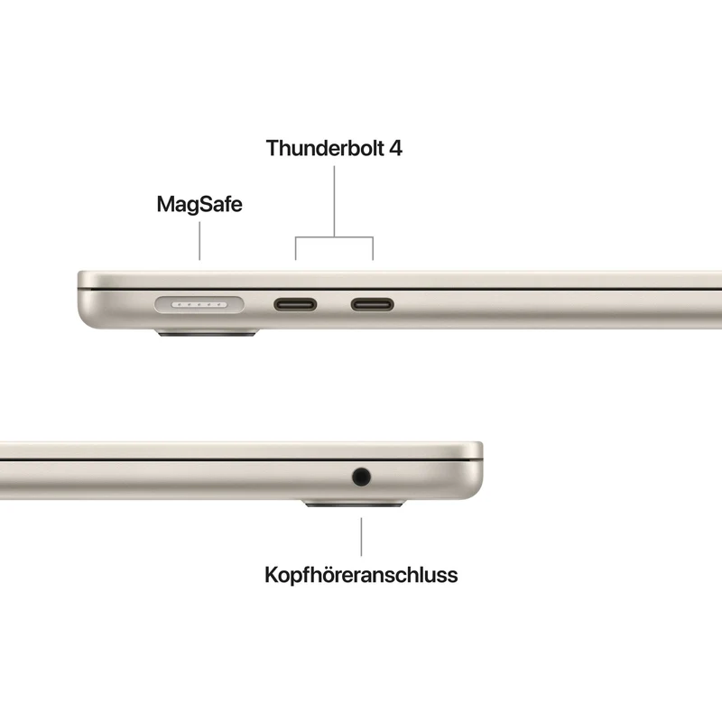 MacBook Air 13 Zoll mit M5 chip, 10-core CPU und 10-core GPU, 24GB, 1TB SSD, Polarstern
