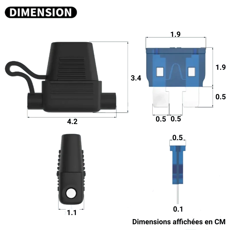 Porte fusible en ligne pour voiture