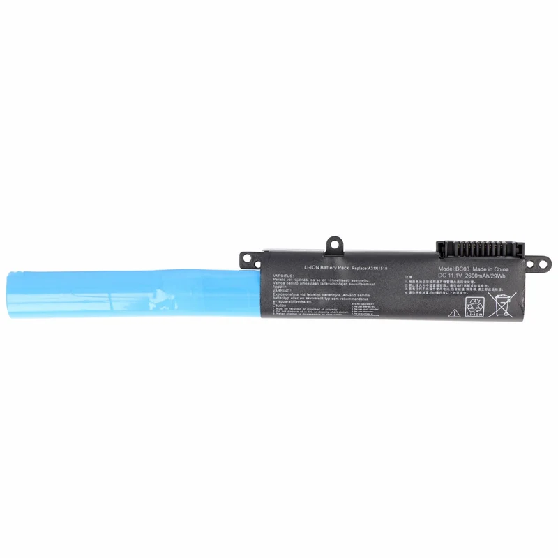 AccuCell Akku passend für ASUS X540, A31N1519, Li-Ion, 11,1V, 2600mAh, 28,9Wh, built-in, ohne Werkzeug