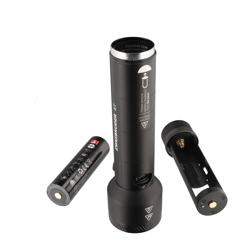 Zweibrüder ZB8T mit 4.000 Lumen 340 m Reichweite, Autofokus, Ladestation