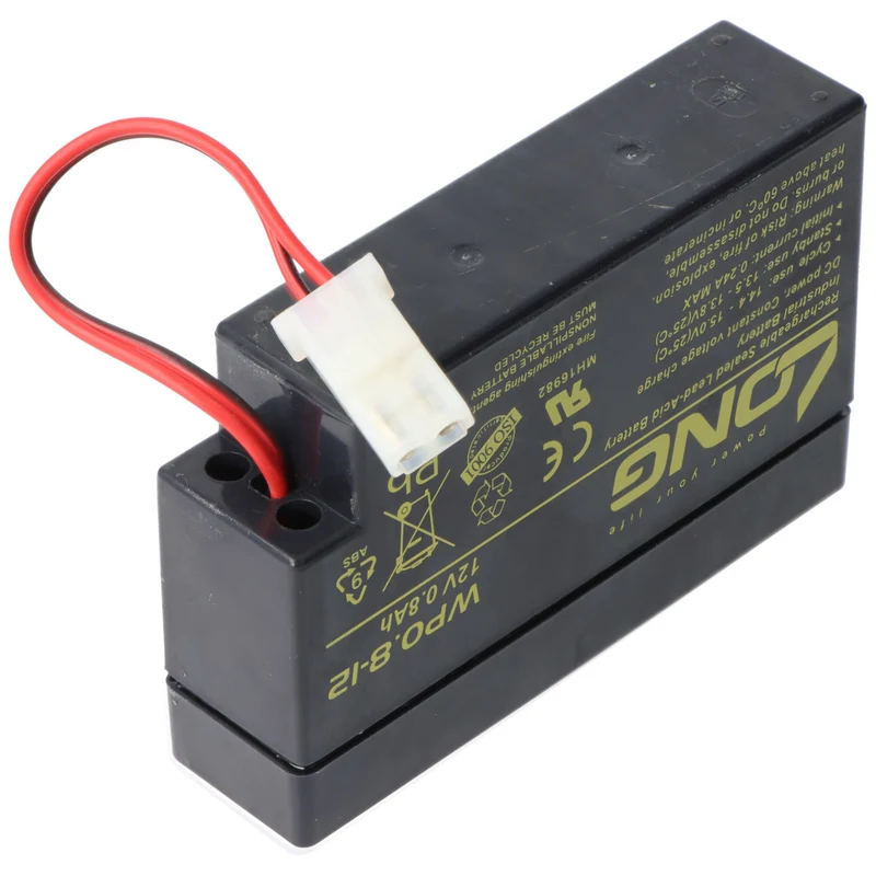 Kung Long WP0.8-12 Blei-Vlies-Akku, 12Volt, 0,8Ah mit AMP Stecker