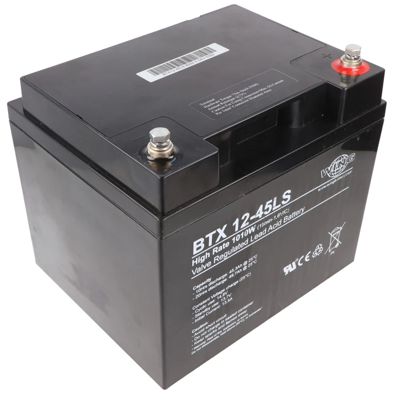 Wing BTX12-45LS 12V 47Ah high rate hochstromfähig Bleiakku AGM Blei Gel Akku