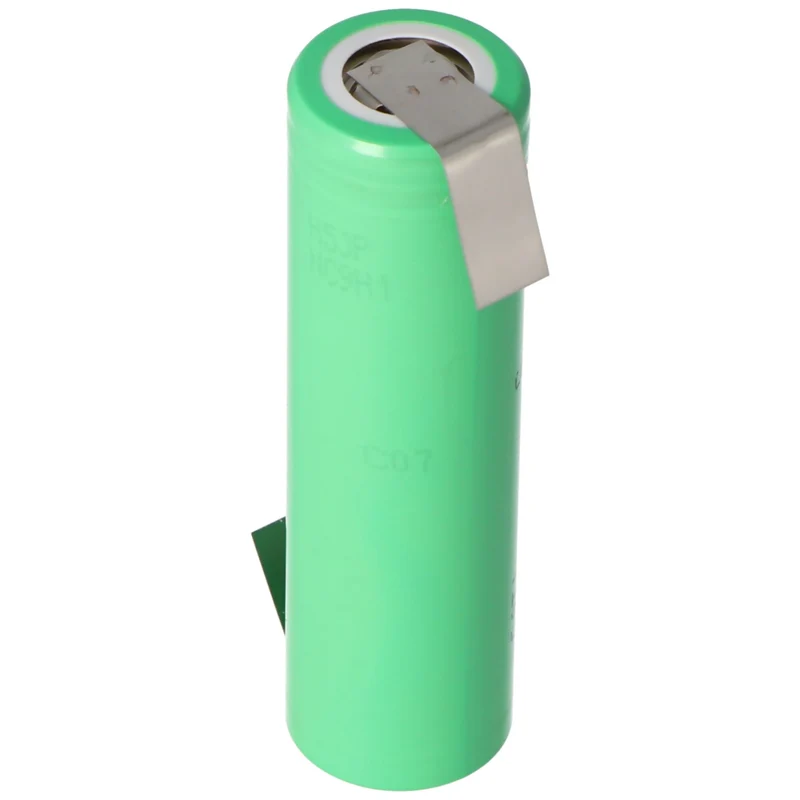 Samsung INR18650 25R 2500mAh 3,6V - 3,7V ungeschützt mit Lötfahne Z 64 ,85x18,3mm