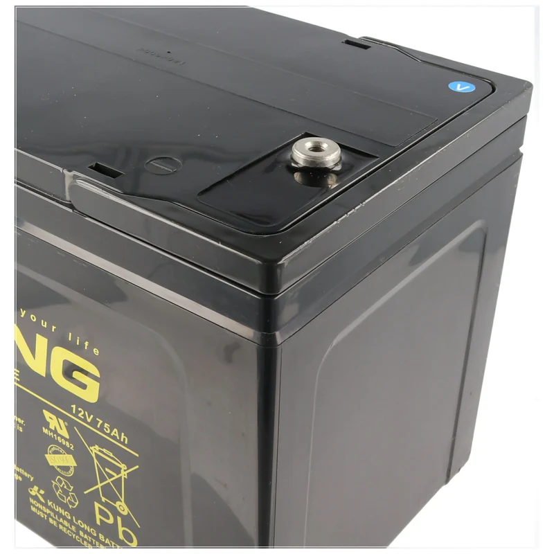 Kung Long KPH75-12NE Blei Akku 12 Volt 75Ah mit M6 Innengewinde