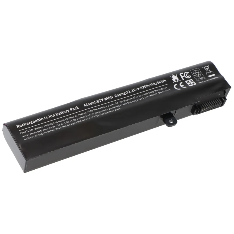 AccuCell Akku passend für MSI GE62, GE72, Li-ion, 11,1V, 5200mAh, 57,7Wh