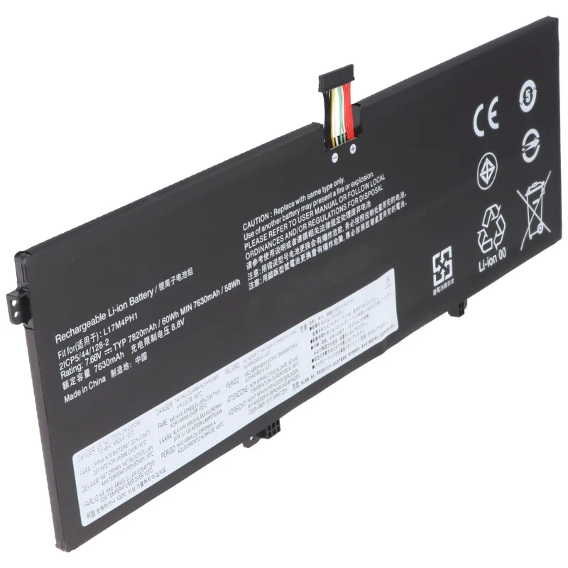 AccuCell Akku passend für Lenovo Yoga C930, Li-Polymer, 7,68V, 7820mAh, 60Wh
