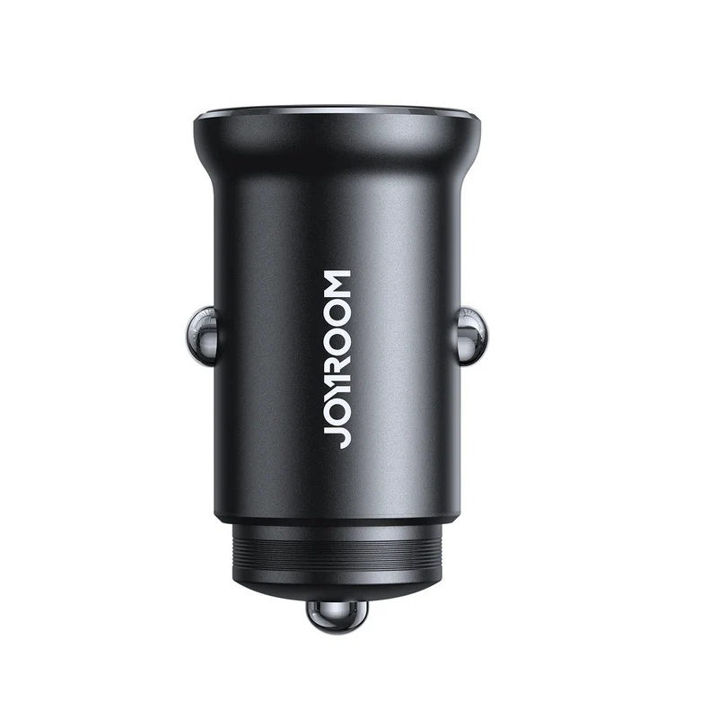 Joyroom 30W 2x USB-C mini car charger metal - black