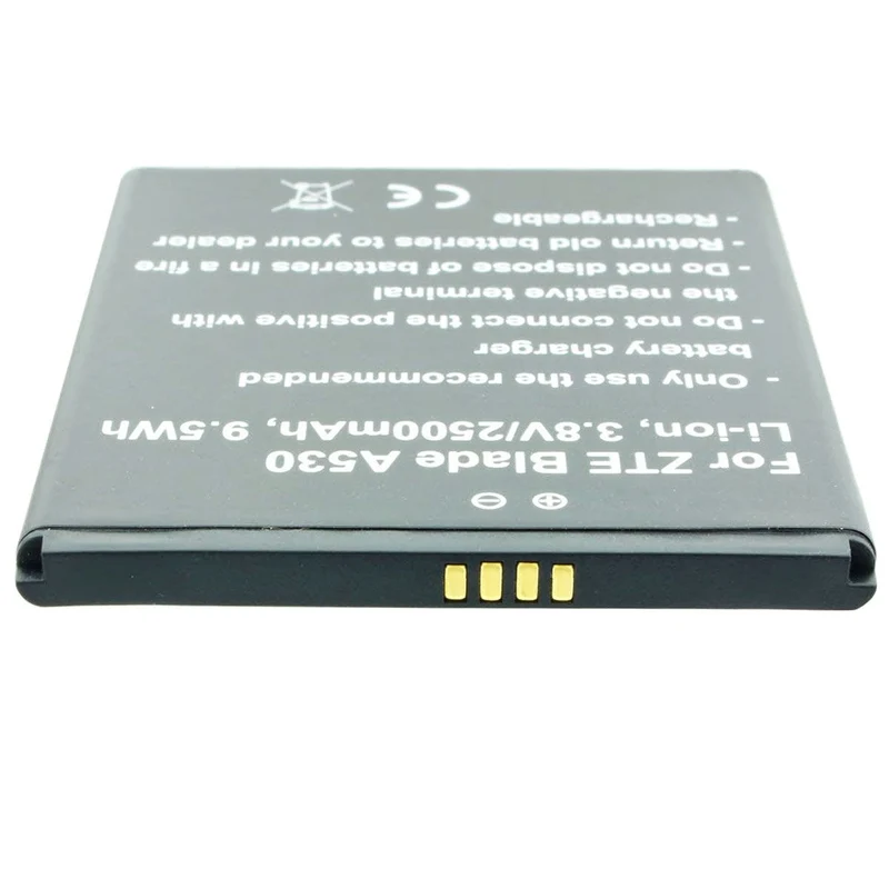 AccuCell 2500mAh Akku passend für ZTE Blade A530 Li-Ion, 3,8V 9,5Wh, Li3826T43P4h705949