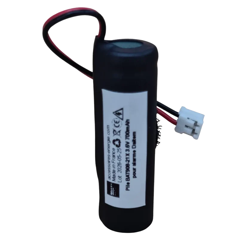 Pile BAT908-21X 3.6V 700mAh pour alarme Daitem