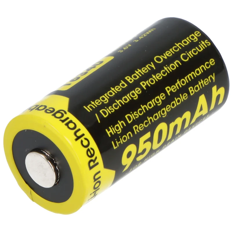 Nitecore NL169 Akku 16340 NC-NL169 Li-Ion Akku 3,7 Volt 950mAh mit Schutzschaltung, max. 2A Entladestrom