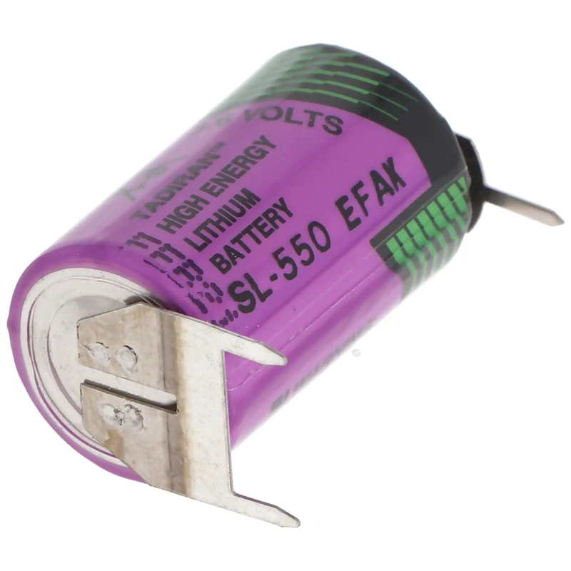 Tadiran LTC SL-550/PT Lithium-Thionylchlorid Batterie 1/2AA mit Printanschluss +/-- mit 10mm Rastermaß