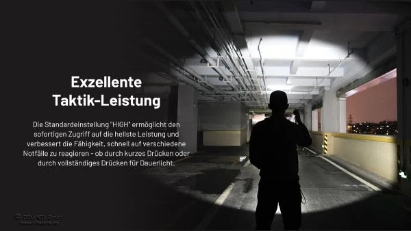 Nitecore MT2C Pro taktische LED-Taschenlampe, 1800 Lumen, UHi 20 LED, Bedienung über lediglich einen Schalter