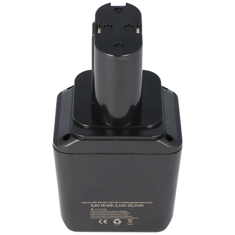 AccuCell Akku passend für den Bosch Akku 2 607 300 002 flache Seite, alte Version 9,6 Volt 2000mAh