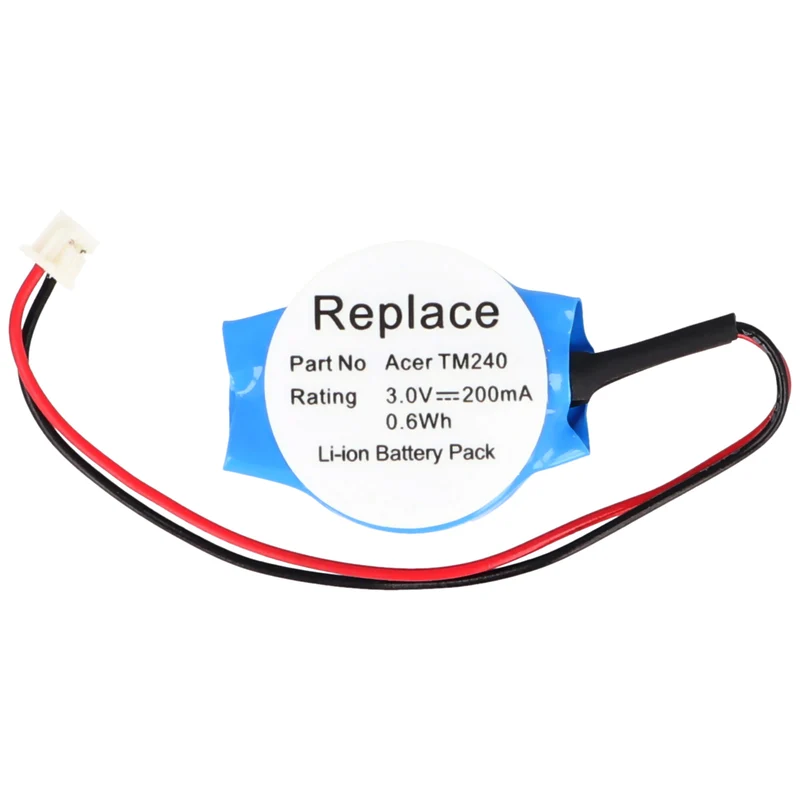 AccuCell Acer Travelmate 240 BackUp CMOS Batterie mit Kabel und Stecker