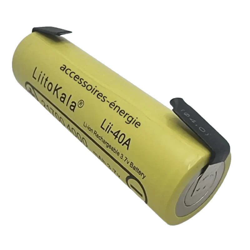 Batterie 21700 LiitoKala 3,7 V 4000 mAh avec languettes