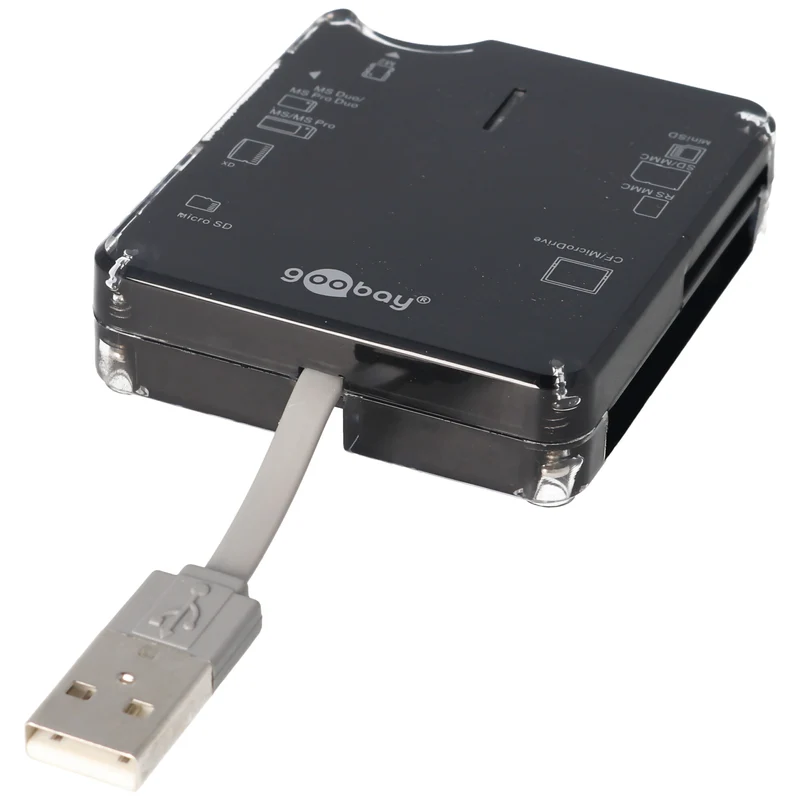 Goobay USB Kartenleasegerät All-in-one für SD, SDHC, MiniSD, MMC, CF, XD Cardreader