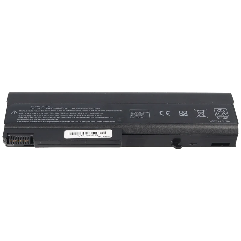 AccuCell Akku passend für HP Compaq 6730B, Li-Ion, 10,8V, 6600mAh, 71,3Wh, black