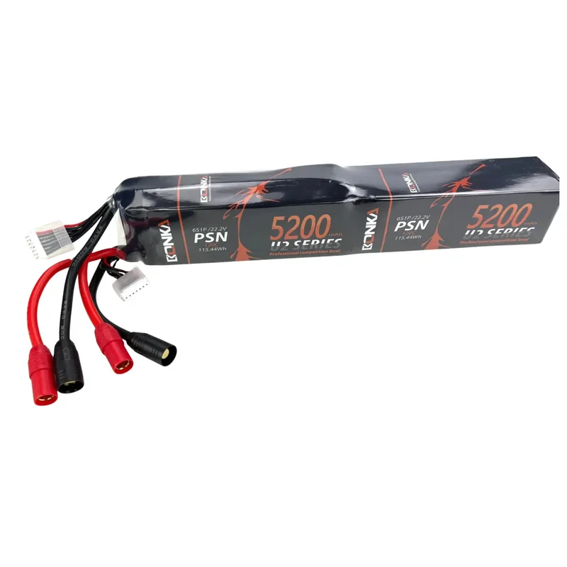 Bonka Lipo Akku 5200mAh 44,4V 12S 120C lang geteilt, AS150 Antiblitz