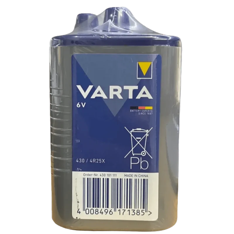 Pile Varta 430 6V 4R25X 7.5Ah saline à ressorts