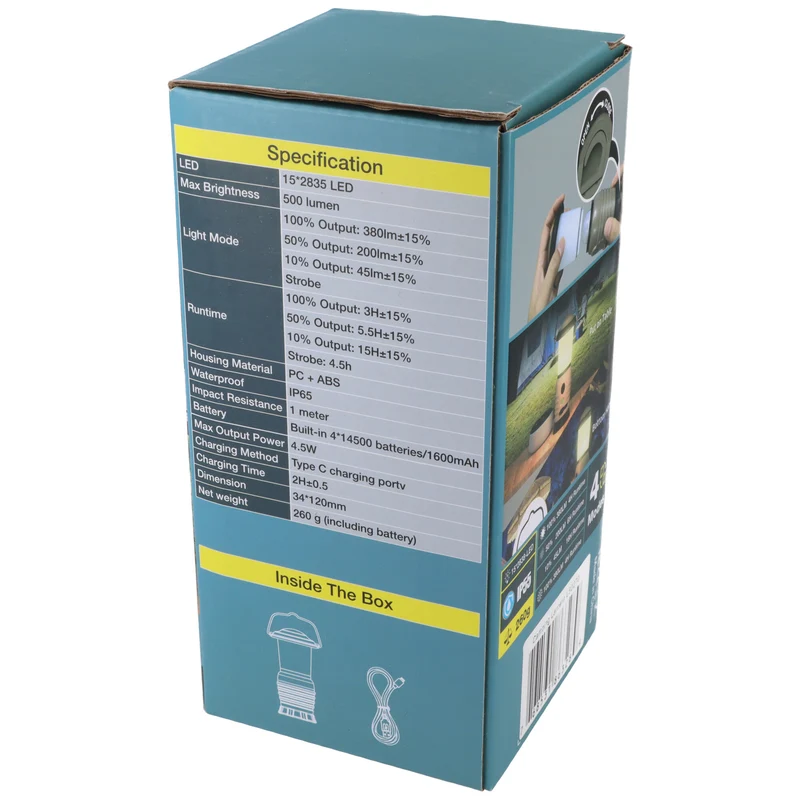 Skywoods Campinglampe L50270 – 500 Lumen, kompakte Outdoor-Laterne