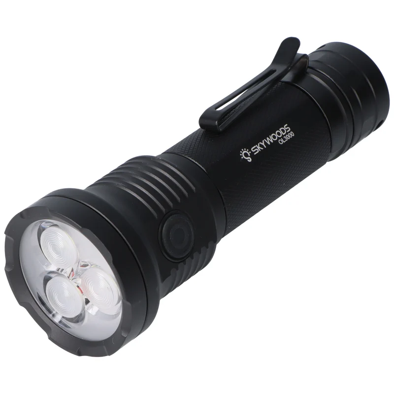 Skywoods Outdoor Lampe OL3000 – 3.000 Lumen, 21700 Akku, USB-C, Schwarz