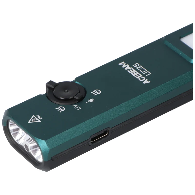 AceBeam UC25 mit 3.100 Lm Kalt.- Warmweißem / UV Licht und grünem Laser / Grün